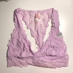 NWT PINK racerback lace bralette!